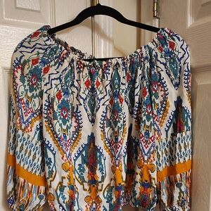 Christian Siriano Colorful Patterned Blouse